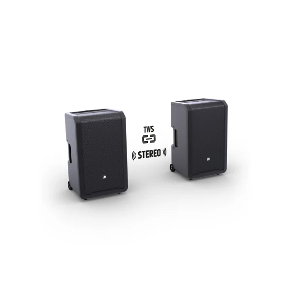 ANNY® 12 HHD2 B6 LD Systems - Enceinte autonome 12″ portable Bluetooth® sur batterie avec mixage et 2 micros main sans fil