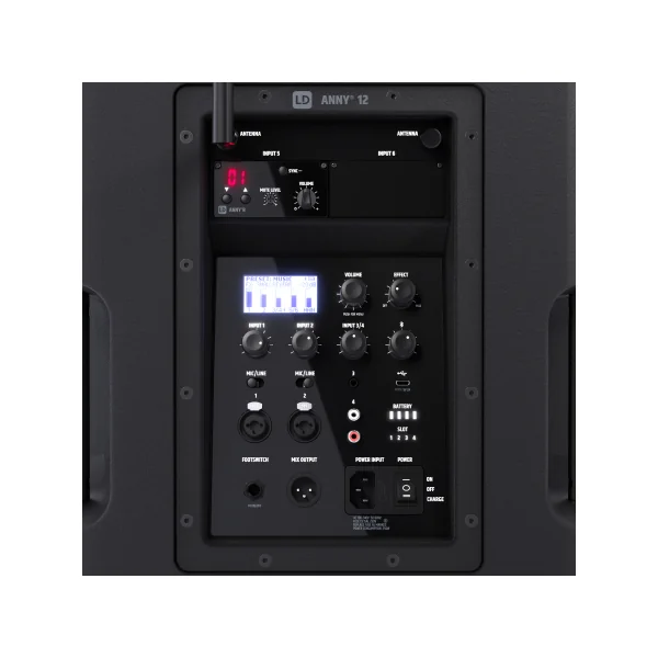 ANNY® 12 HHD B5 LD Systems - Enceinte autonome 12″ portable Bluetooth® sur batterie avec mixage et 1 micro main sans fil