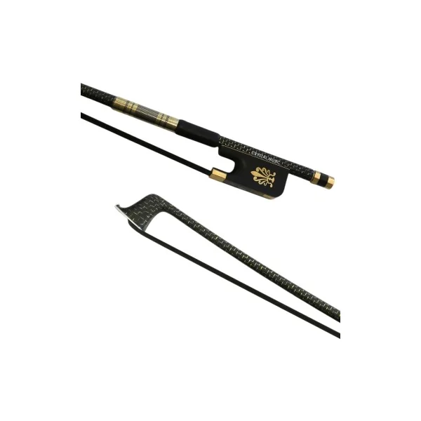 Archet Violon Crystal Carbone 4/4 Crin Noir Doré