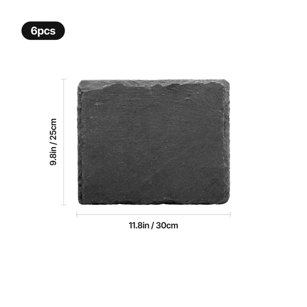 Ardoise rectangulaire vierge (6 pcs)
