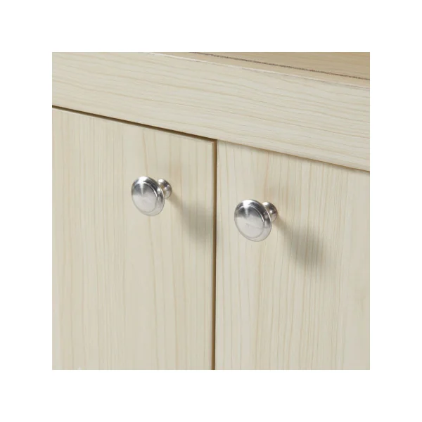 Armoire d'Angle Chêne 2 Portes et 5 Etagères Armoire Chambre Armoire Salon avec Etagère