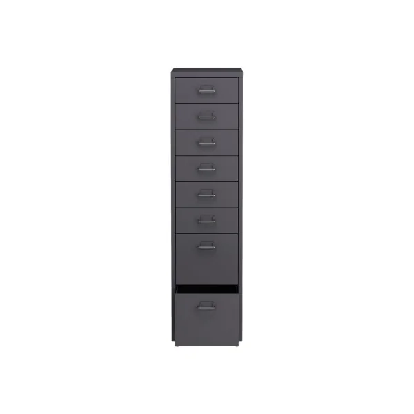 Armoire de Bureau Gris Mobile Caisson de Bureau à Roulettes 8 Tiroirs