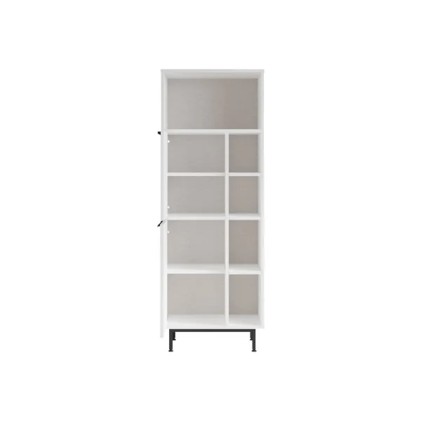 Armoire de Cuisine Blanc 9 Compartiments Meuble Rangement Salon