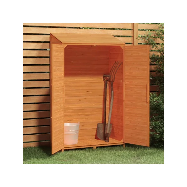 Armoire de Jardin Marron GM en Sapin massif Armoire en bois Armoire Extérieure