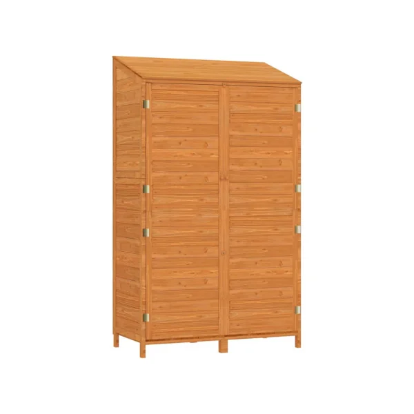 Armoire de Jardin Marron GM en Sapin massif Armoire en bois Armoire Extérieure