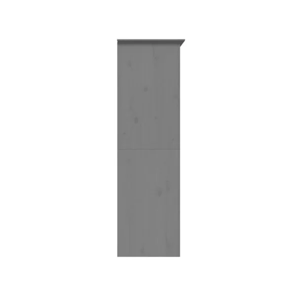 Armoire Grise 2 Portes en Pin Massif Dressing Gris Armoire Chambre Moderne