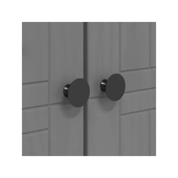 Armoire Grise 2 Portes en Pin Massif Dressing Gris Armoire Chambre Moderne