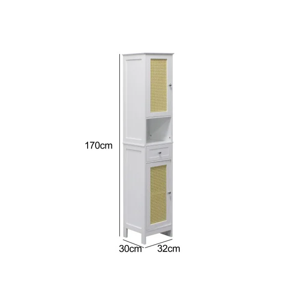Armoire Haute Blanche Armoire Salle de Bain Colonne Salle de Bain 1 Tiroir