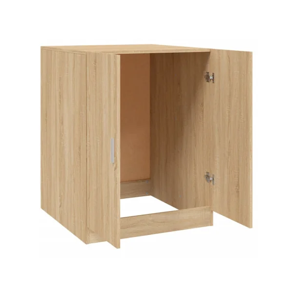 Armoire Lave Linge Meuble pour Machine à Laver Chêne Rangement Salle de Bain