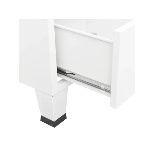 Armoire Métal Blanche Dressing 2 Portes 3 Tiroirs Garde-robe Penderie Chambre