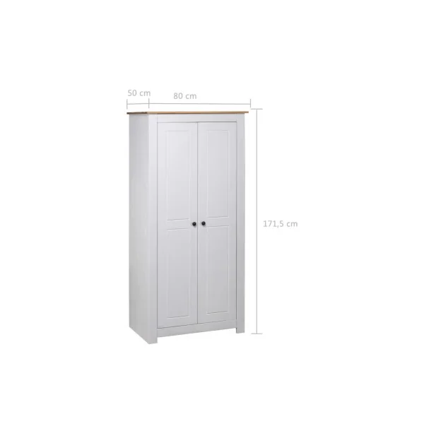 Armoire Pin Massif Bois Blanche Portes Dressing Armoire Chambre Garde Robe