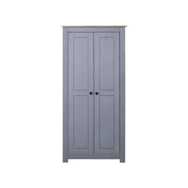 Armoire Pin Massif Bois Gris Portes Dressing Armoire Chambre Garde Robe