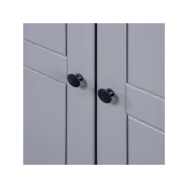 Armoire Pin Massif Bois Gris Portes Dressing Armoire Chambre Garde Robe