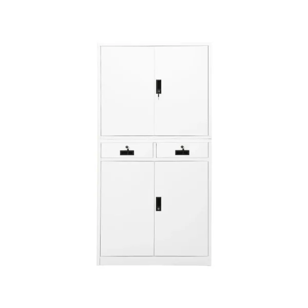 Armoire Professionnel de Bureau Acier Blanc Armoire Métallique