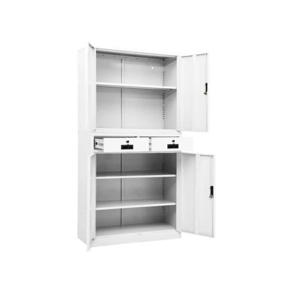 Armoire Professionnel de Bureau Acier Blanc Armoire Métallique