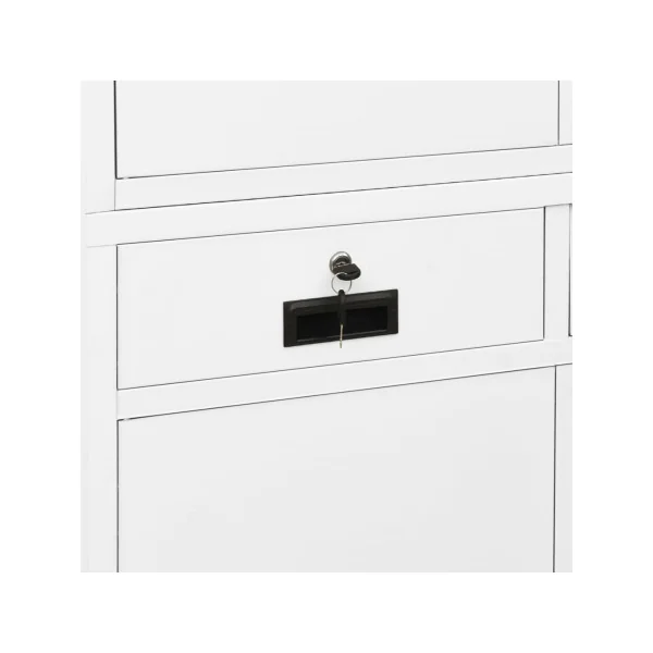 Armoire Professionnel de Bureau Acier Blanc Armoire Métallique