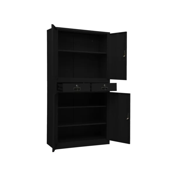Armoire Professionnel de Bureau Acier Noir Armoire Métallique