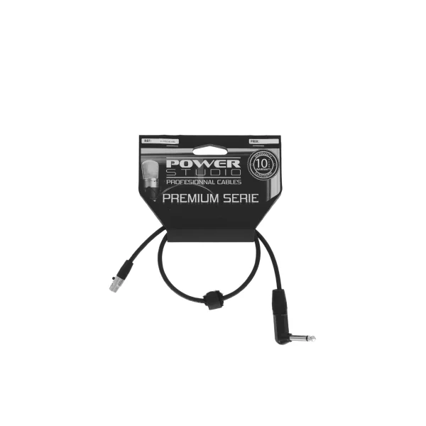 AUDIOCAB 4055 Power Studio - Câble Mini XLR 4PIN Femelle vers Jack Mono Coudé 0,6m