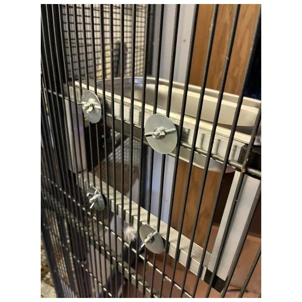 Baignoire Perroquet pour cage Baignoire intérieure de cage perroquet Baignoire perruche en acier Inoxydable