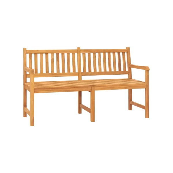 Banc de Jardin 150 cm en Teck 3 Places avec Table Banc Extérieur Solide