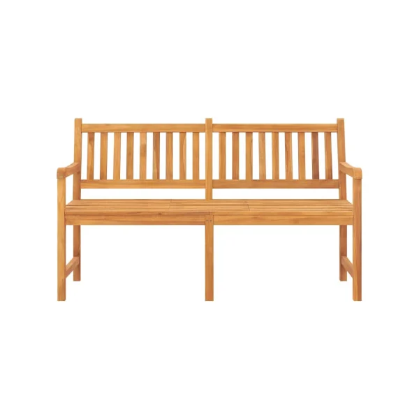 Banc de Jardin 150 cm en Teck 3 Places avec Table Banc Extérieur Solide