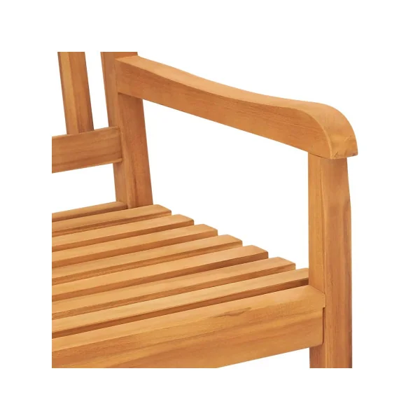 Banc de Jardin 150 cm en Teck 3 Places avec Table Banc Extérieur Solide
