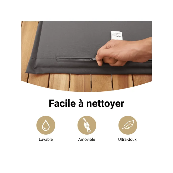 Banc de Jardin avec Coffre Rangement en Résine Tressée Gris 80 cm