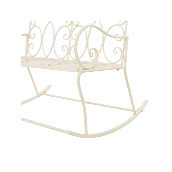 Banc de Jardin Rockincher en Fer Blanc Antique