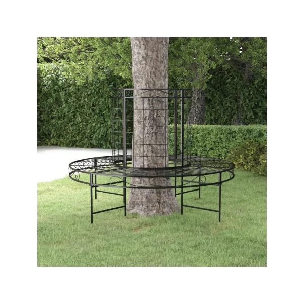 Banc de Jardin Tour d'Arbre 360°Métal Diamètre 137 cm Banc Circulaire Acier
