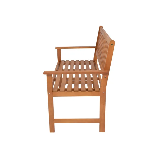 Banc Jardin 120 cm Eucalyptus Massif 2 Personnes Banc Extérieur en Bois