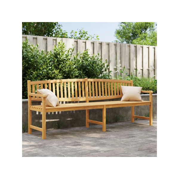 Banc jardin Bois Teck Massif 228 cm Banc de Jardin Banc Extérieur Banc Bois Banc Terrasse