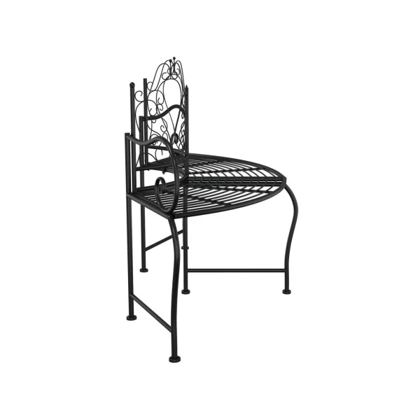 Banc Jardin en Métal 150 cm Banc Tour d'Arbre Banc Extérieur Banc Acier