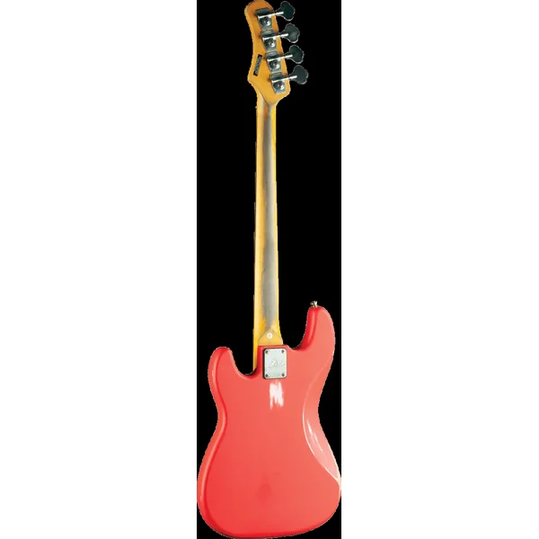 Basse Électrique Eko VPJ280 Relic Fiesta Red - Style Precision/Jazz