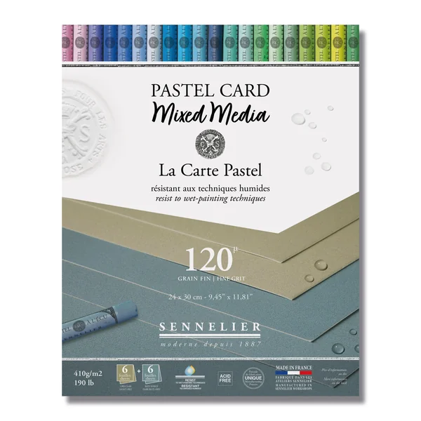 Bloc pastel card Mixed media 24X30cm