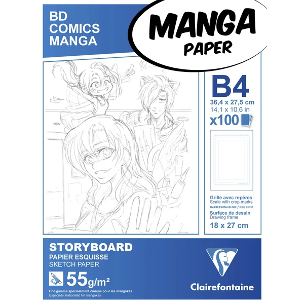 Bloc storyboard Manga paper 100 feuilles