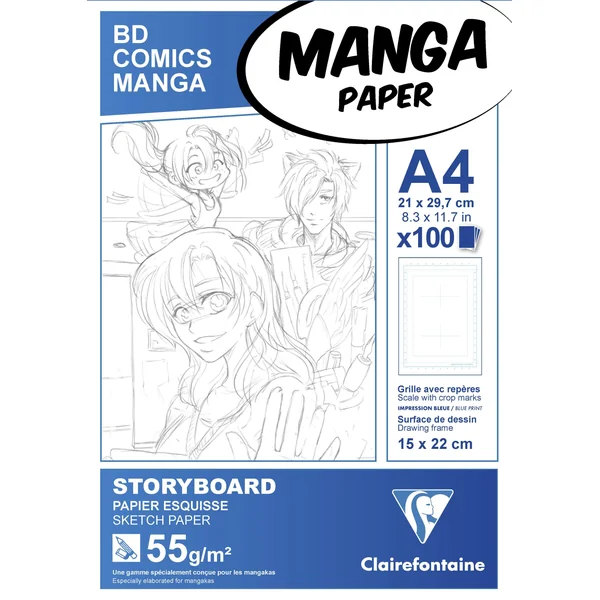 Bloc storyboard Manga paper 100 feuilles