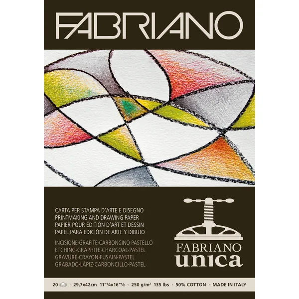 Bloc Unica - 20 feuilles - 250gr - Format A4 ou A3
