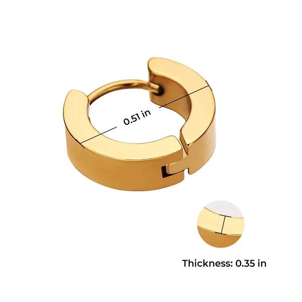 Boucles d'oreilles créoles en acier inoxydable (6 paires)