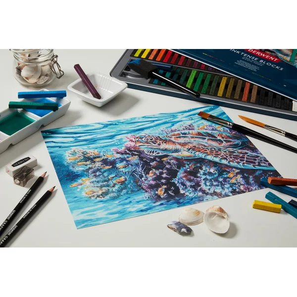 Boîte 24 craies aquarellables Inktense blocks