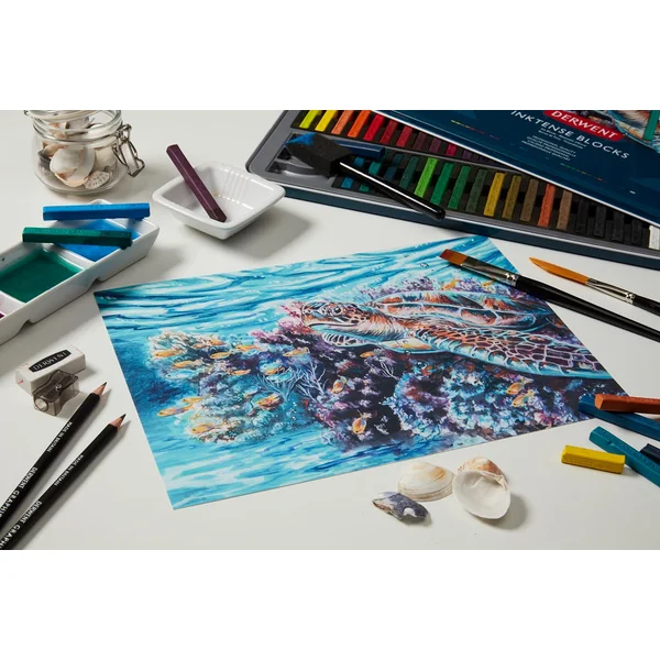 Boîte 36 craies aquarellables Inktense blocks