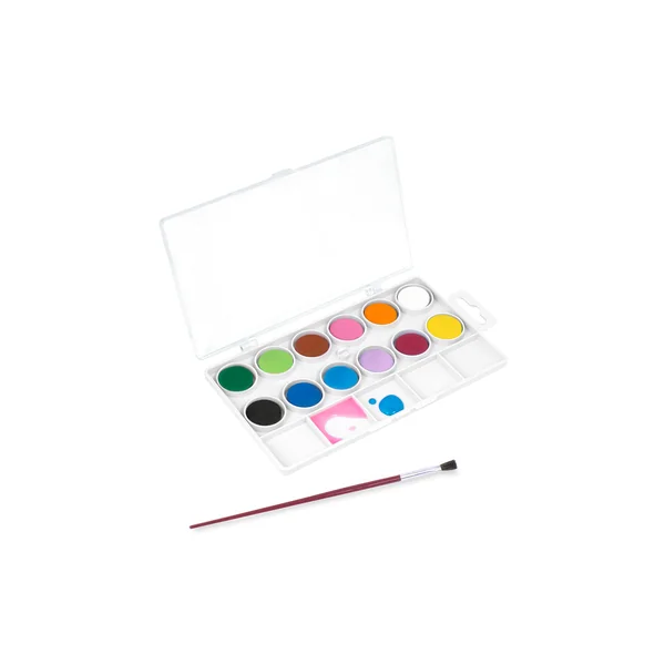 Boîte Aquarelle 12 pastilles 22 mm couleurs assorties + pinceau