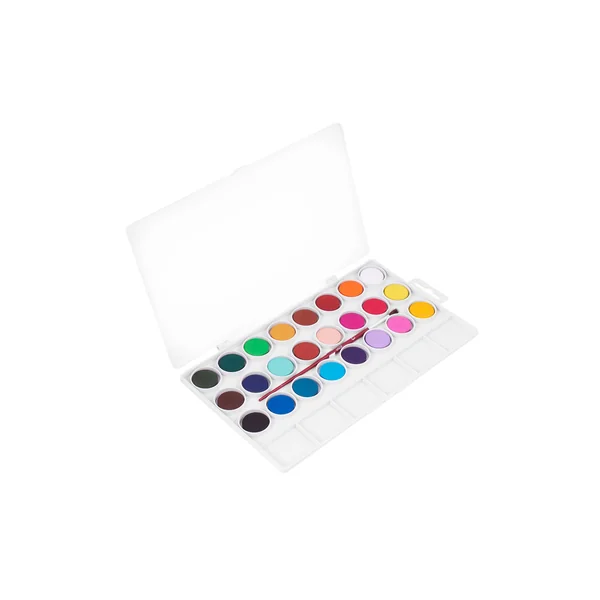 Boîte Aquarelle 24 pastilles 22 mm couleurs assorties + pinceau