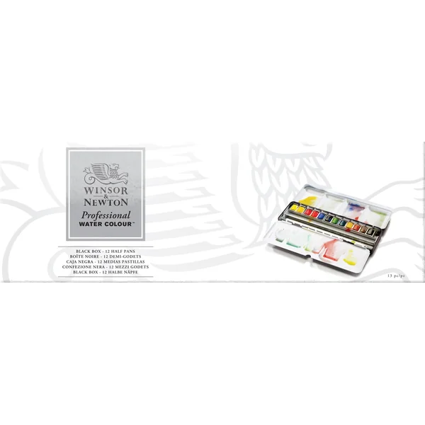 Boîte aquarelle extra-fine Black Box 12 1/2 godets