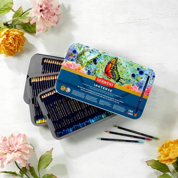 Boîte de 100 crayons aquarellables Inktense