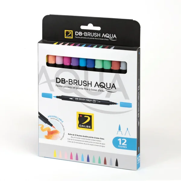 Boîte de 12 feutres DB-Brush Aqua