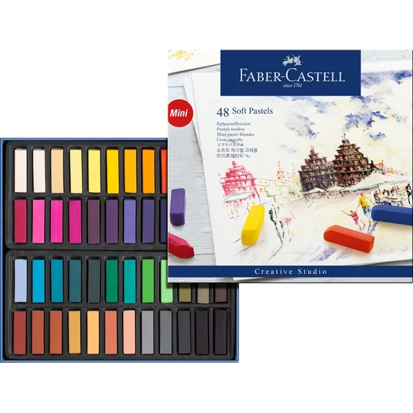 Boîte de 48 1/2 pastels tendres Créative Studio