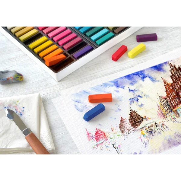 Boîte de 48 1/2 pastels tendres Créative Studio