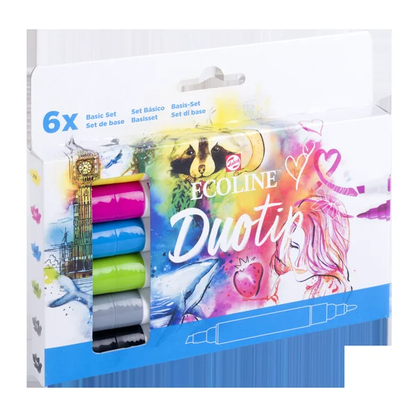 Boîte de 6 feutres Ecoline DuoTip
