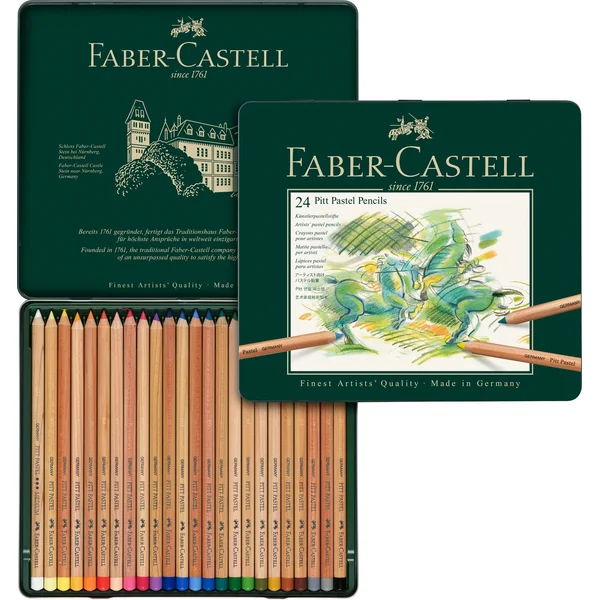 Boîte métal de 36 crayons pastels Pitt