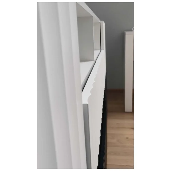 Buffet Blanc Graphique 180 cm 4 Placards Buffet Moderne de Salle à Manger